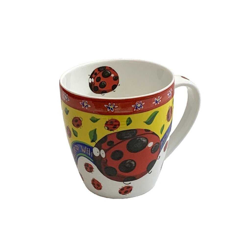 Hudson Middleton Lady Bugs On Mugs Bone China England Designed By Jean Barrett